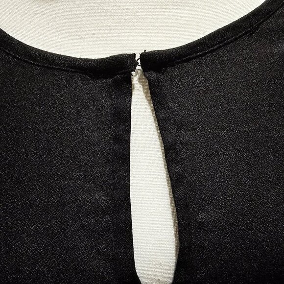 Sweet Magnolia Embroidered Boho S Black Tunic W & Tassel  S - Picture 7 of 9